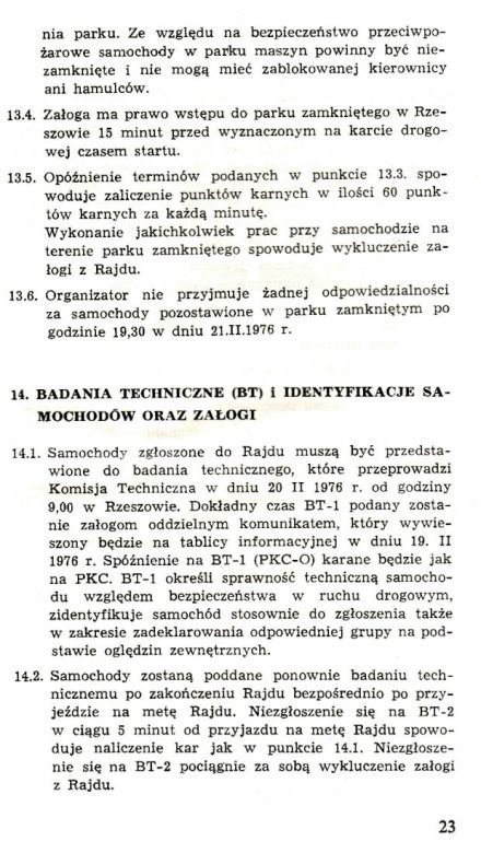 Rajd Stomil - 1976r